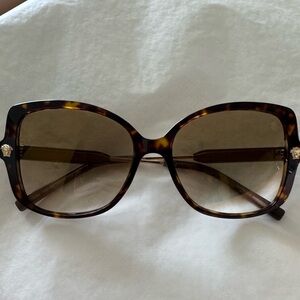 Versace Black Eyewear Case with Gold Lettering